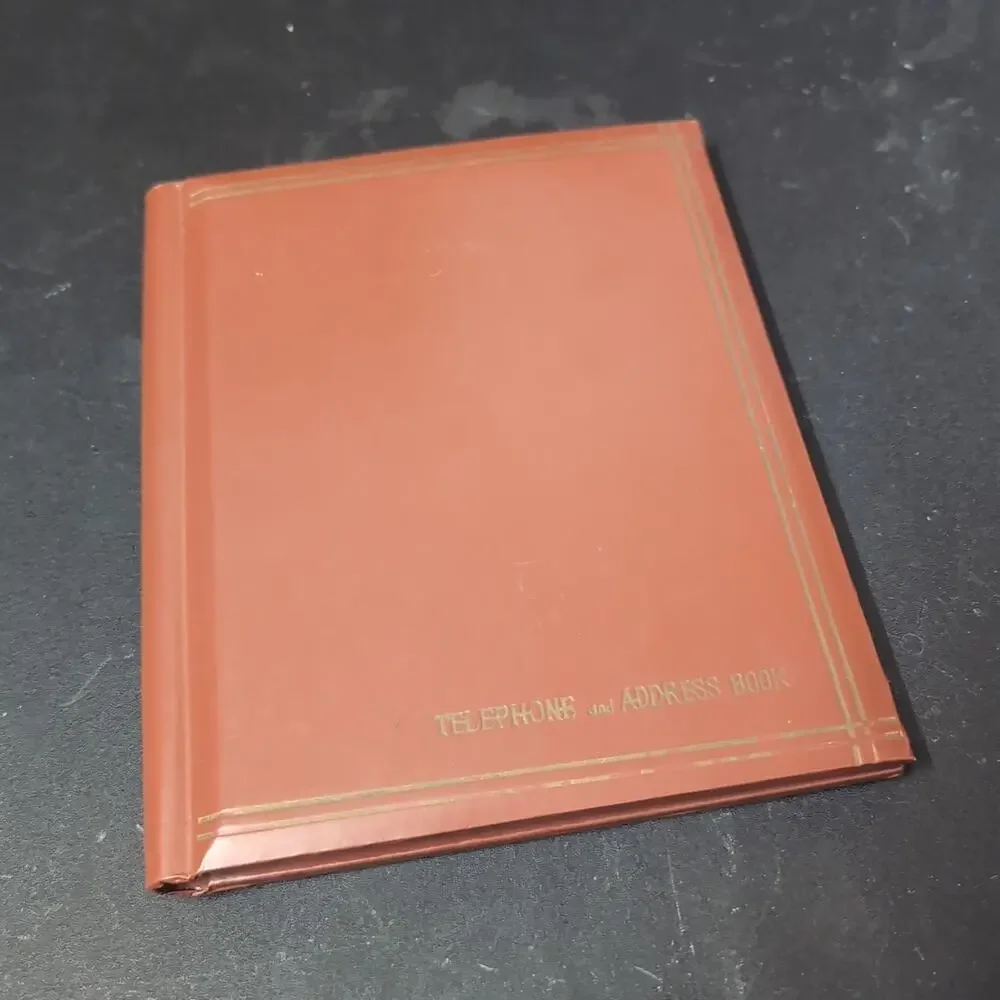 Made In Japan telephone and address bookvintage brown hardcover